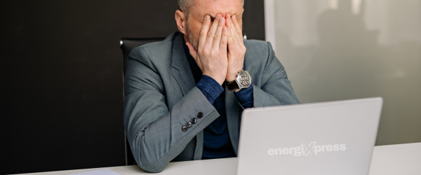 Blood flow declines after 40 - A tired man with his hand on his face