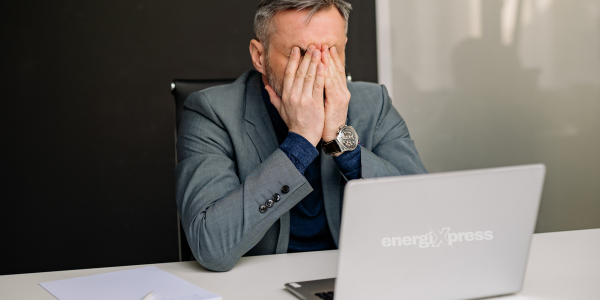 Blood flow declines after 40 - A tired man with his hand on his face